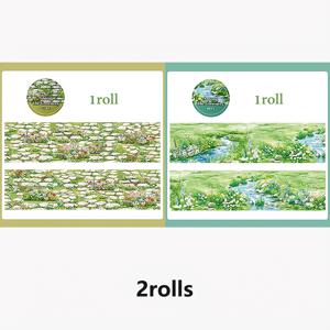 TEMU 크리에이티브 여유로운 그린 워크 시리즈 PET 테이프, 스크랩북킹, 저널링, 공예용 장식 테이프, 다이어리 장식, 보상 및 선물용으로 이상적, 자연에서 영감을 받은 장식 스티커, 노트북 테두리, 스크랩북킹, 라벨링, DIY 축하 카드, 휴대폰 케이스 및 장식용