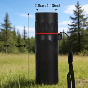 TEMU 10X25mm 휴대용 단안경, 일상 실내외 사용에 적합, 보관 가방, 넥스트랩, 클리닝 천 등 추가 제품 포함
