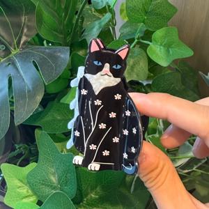 TEMU 1개 창의적인 꽃 고양이 발톱 클립 귀여운 모조 아기 고양이 모양 동물 헤어 클립 재미있는 포니테일 클립 여성 헤어 장식 만화 아세테이트 헤어 스타일링 상어 클립 달콤한 반 매듭 헤어 스타일링 헤어핀 패션 헤어 장식 여름 여성용 장식
