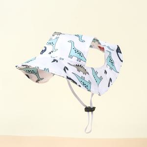 TEMU 1개 폴리에스터 하와이 스타일 햇빛 가리개 귀 노출 귀엽고 귀가 보이는 모자 미끄럼 방지 조절 가능 햇빛 보호 통기성 좋은 귀 소형 애완견 강아지 사계절 외출복
