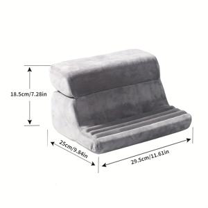 TEMU 1개, [각도 조절 태블릿 거치대] 3단계 각도 조절 태블릿 스탠드 - 부드러운 무릎 지지대, 침대 및 소파용 사무용품