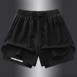TEMU 여성용 2-in-1 룩 비침 방지 러닝 쇼츠, 스포츠, 달리기, 마ρα톤, 피트니스 트레이닝, 속건성 농구 및 요가 팬츠