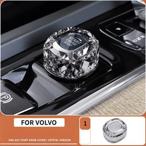 TEMU 볼보 XC60 S90 XC90 S60 V90용 원버튼 스타트 노브 커버, 자동차 인테리어 개조 액세서리