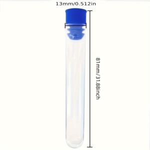 TEMU 100개입 10ml/16ml 과학 파티 용품 - 실험 및 간식용 뚜껑이 있는 투명 플라스틱 시험관