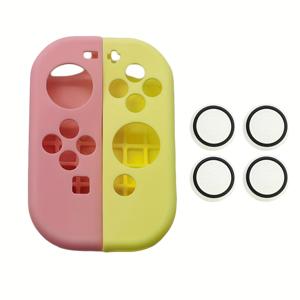 TEMU Cover for Switch Joy-Con Controllers, 2pcs Detachable Protective Case + 4 Thumbsti Caps Set, Drop-Proof, Pressure-Resistant, Scratch-Proof, Enhans Grip Feel