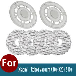 TEMU (6개) 샤오미 X20+ 교체용 걸레 패드 및 걸레 홀더, 샤오미 X20+ X10+ XS10+ /미지아 OMNI 올인원 B101CN 부품, 걸레 패드, 걸레 홀더, 걸레 브래킷, 드림 L10S 울트라/로봇 청소기, 걸레 천 플레이트 액세서리와 호환 가능