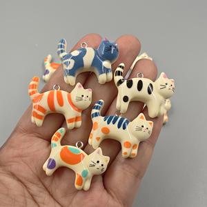 TEMU 랜덤 패턴 수지 평바닥 꽃무늬 술 펜던트 5개, 모조 동물 애완동물 고양이, DIY 주얼리 제작용, 파티 액세서리, 귀걸이, 목걸이, 가방용으로 적합