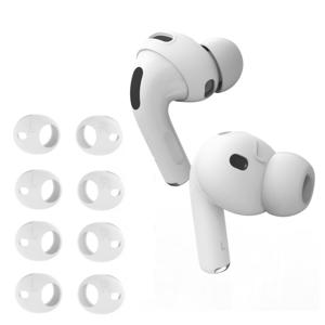 TEMU [4쌍] Airpods Pro 3 이어팁 호환 [충전 케이스에 넣을 수 있음], 부드럽고 얇은 실리콘 이어폰 커버 방진 및 미끄럼 방지 Airpods Pro 3 추가품, 2025년 Airpods Pro 3세대 헤드폰과 호환 가능