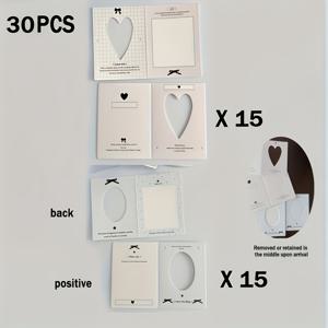 TEMU 30개 미니 속이 빈 접이식 인사 카드, 메시지 카드, 커플 엽서, 장식용 접이식 메시지 카드, 선물 장식 카드, 접이식 인사 카드, 인사, 엽서 감사 카드, 생일 파티 초대장