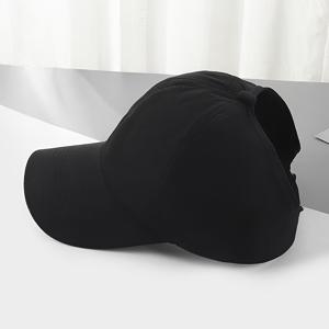TEMU 여성 솔리드 이지 봄 여름 여행 스포츠 캡 포니테일 하프 돔 야구 모자 레터 한국 스타일 오리날개 모자 트렌디