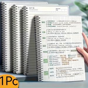 TEMU 두꺼운 종이로 만들어진 80매 160페이지 A5 격자 노트는 사무실, 메모, 스케치, 초안, 안건, 드로잉 및 필기 용품에 적합한 아름다운 A5 스프링 노트북입니다.