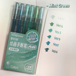 TEMU 새로운 컬러 세트, 6개입 반짝이는 컬러 젤 펜, 1.0mm, 다양한 색상으로 드로잉 및 낙서 가능