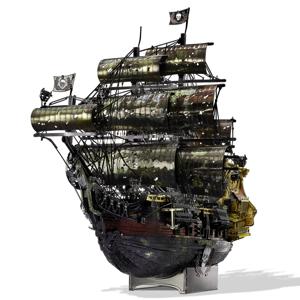 TEMU 앤 여왕의 복수 해적선 금속 퍼즐 3D 메탈 프라모델 조립 DIY 키트 에칭 PIECECOOL