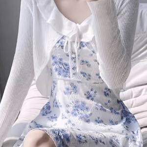 TEMU 여성용 경량 가디건, 에어컨방 웨어, 아우터 커버업, 여름 숄, 아이스 파이버 원단, 스몰 베스트, 영묘한 아우터웨어