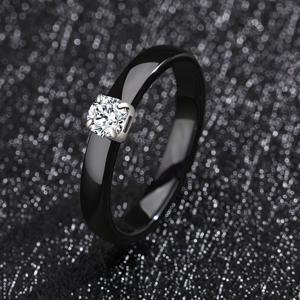 TEMU 여성용 저자극성 약혼반지 결혼반지, 3mm 슬림 무지 세라믹 CZ 솔리테어, 스태キャブラ블 미국 사이즈 5-12 블랙 화이트 블루 그린 핑크 퍼플 핑거링