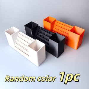 TEMU 랜덤 색상 50구 대용량 비트 홀더 페그보드 이중 타워 수납함, 육각형 6.35mm/2.5인치 전동 드라이버 비트 정리함