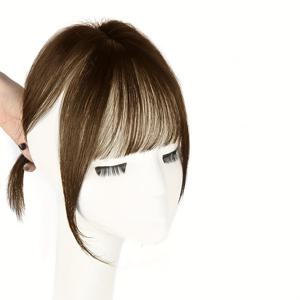 TEMU 가벼운 리얼 휴먼 헤어 인비저블 토퍼, 클립인 헤어피스, 생머리 연장, 모든 헤어 타입에 적합, 헤어 액세서리