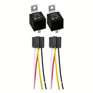 TEMU 4핀/5핀 40/30AMP 릴레이 키트, SPST 6개입/2개입 자동차 릴레이, 인터로킹 하네스 소켓 홀더 및 헤비 듀티 피그테일 포함