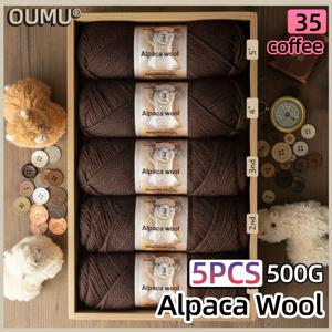 TEMU 알파카 울 실 5개입/500G. 두꺼운 실. 100% 알파카 실 크로셰용. 따뜻하고 부드러운 DIY 뜨개질 실. 보풀 없는 스웨터 조끼 재킷 스카프 장갑 모자 바지. 17.64oz/봉투. 실 묶음