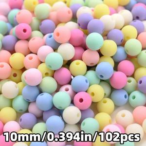 TEMU 6mm/502개 8mm/202개 10mm/102개 12mm/62개 14mm/42개 16mm/22개 멀티컬러 믹스 마카롱 매트 아크릴 스페이서 비즈 장식 비즈 루즈 주얼리 원형 비즈 팔찌 목걸이 귀걸이 주얼리 제작용