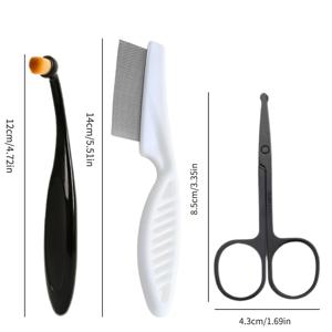 TEMU 강아지와 고양이용 반려동물 눈 케어 키트: 부드러운 눈물자국 제거 브러시 & 정전기 방지 엉킴 풀어주는 빗 - 순한 눈물자국 클리닝, 정전기, 강아지 새끼고양이 그루밍 도구용, 민감한 눈가를 위한 일상적인 눈 케어 관리