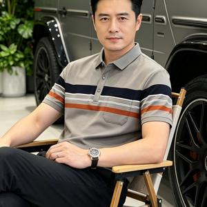 TEMU 남성용 폴로 셔츠 레트로 드레스 셔츠, 편안한 반팔, 칼라 및 포켓 디자인으로 중년 및 젊은 성인을 위한 이상적인 여름 야외 캐주얼 웨어
