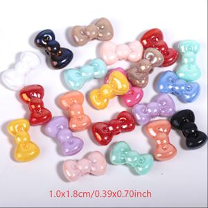 TEMU 10x18mm 100개 선명한 랜덤 컬러 아크릴 AB 보우노트, 핸드메이드 주얼리, DIY 액세서리, 목걸이, 귀걸이, 헤어 액세서리, 핸드메이드 비즈, 창의적인 비딩 디자인용