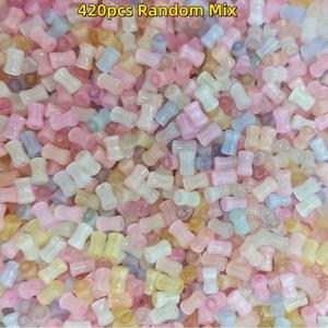 TEMU 420개/160개 고품질 유리 대나무 구슬, 주얼리 제작용 DIY 공예 액세서리, 팔찌, 목걸이, 폰참, 의류 장식, 가방참, 휴일 장식용 - 창의적인 홈 데코, 가족과 친구를 위한 이상적인 선물, 구슬 & 구슬 세트