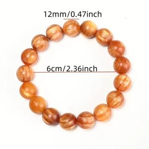 TEMU 천연 호박나무 비즈로 제작된 수제 팔찌, 오일 엔드 특징. 아버지의 날 및 어머니의 날에 완벽한 행운의 액세서리이며, 스타일리시한 캐주얼 액세서리와 생일 또는 기념일을 위한 독특한 선물로도 좋습니다.