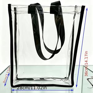 TEMU 여름 신상 여성용 핸드백 1개, 해변용 숄더백 휴대용 크로스백, 부모 가방, 투명 젤리 패셔너블 여성 가방