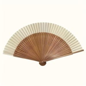 TEMU 레트로 대나무 접이식 선풍기 - 튼튼하고 내구성이 뛰어난 대나무 프레임, 부드러운 개폐 ~ 휴대용 손 선풍기, 고대 스타일 문학 스타일, 다양한 춤에 적합, 친한 친구 모임 기념품, 생일 선물