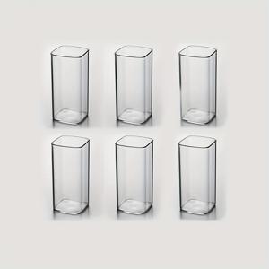 TEMU 6개/4개/2개 세트 사각 투명 모던 글라스 커피 주스 맥주 칵테일 믹싱 잔 (250ml 400ml 500ml) - 크리스마스 선물 추천