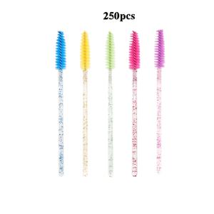 TEMU 일회용 속눈썹 족일 250개, 속눈썹 연장용 브러쉬, 스풀리 눈썹 및 아이라이너 메이크업 세트