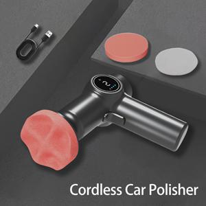 TEMU 무선 자동차 광택기 기계, 휴대용 자동차 왁싱기, USB 충전, 2단 속도 조절, 기어 디지털 디스플레이, 자동차 스크래치 수리, 오일막 클리닝, 자동차 도장 광택에 적합, 다양한 광택 패드 키트 포함