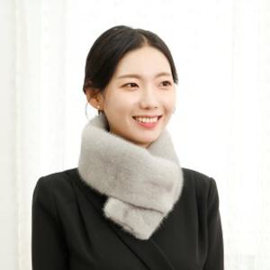 우진모피(WJ) 휘메일 양면 밍크머플러 국내제작(WMF102) 국내생산 본사직영
