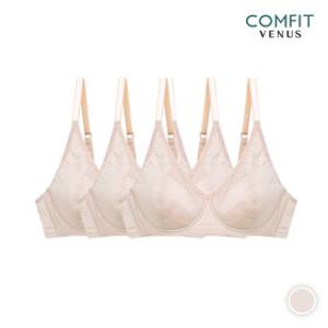 [컴핏비너스] 입체 패드 설계 노와이어 인견 브라 3매입(SSET663)