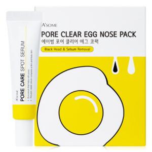 [임박특가] 에이썸 포어 클리어 에그 코팩 세트(패치 30매+모공케어 세럼15ml) / 블랙헤드 모공케어 (26-10-19)