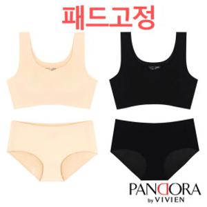 [판도라by비비안]착붙 패드고정 프리컷누디브라팬티2종(PB7149)75A-90D