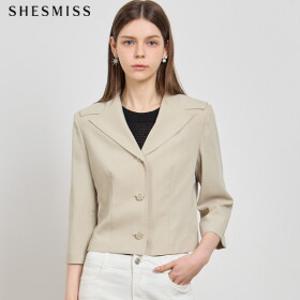 [쉬즈미스(SHESMISS)] 린넨블렌디드 세일러 크롭 재킷 (택가격: 328000원)