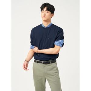 [빈폴멘] 젠틀테크 라운드 반소매 티셔츠  네이비 (BC5342C64R)