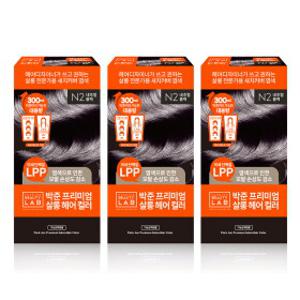 대용량 새치커버 컬러 염색약 패키지 300ml 3개 묶음, 네추럴블랙