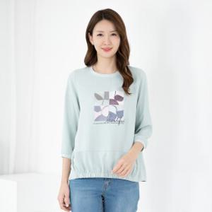 엄마옷 티셔츠 7부 라운드 언발 6RTY03208 중년여성/50대/60대/70대/마담/빅사이즈/할머니옷/여자