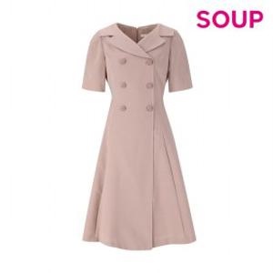 [SOUP] 칼라 쓰리버튼 반팔 원피스 (SZ4OPM5)