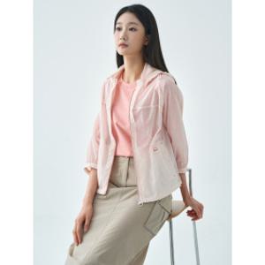 [지센] 컬러립 스판 후드 숏 점퍼 LSJPO452_OR