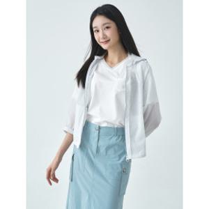 [지센] 컬러립 스판 후드 숏 점퍼 LSJPO452_BL