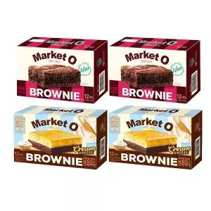 마켓오 리얼브라우니, 20g, 12입, 2개 + 크림치즈 브라우니 12입,2개
