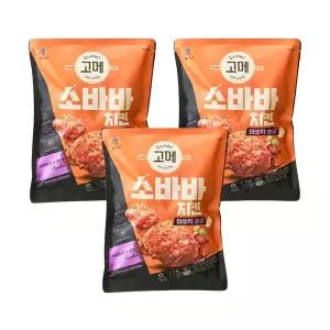CJ 고메 소바바치킨 마쏘킥 순살 375g, 3개