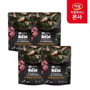하림펫푸드 더리얼 퀴진 소고기미역국 100g x 4