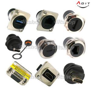 ADIT 연결잭 판넬 부착형 스틸형 젠더 HDMI USB RJ11 RJ45 RGB VGA D-SUB