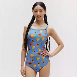 [레노마수영복](하남점)*지퍼백 폴리백 브라캡 증정* 여성 파파야 탄탄이 U백원피스수영복 블루/LS2E202...